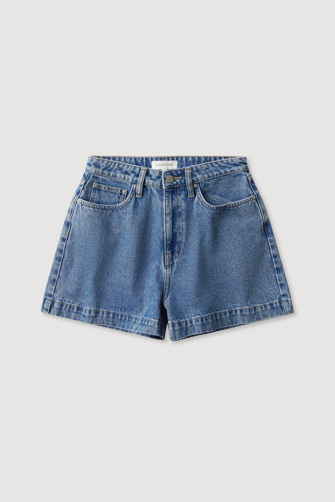 Boxy Denim Short - Dark Stone