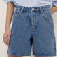 Mid Rise Vintage Denim Short - Dark Stone