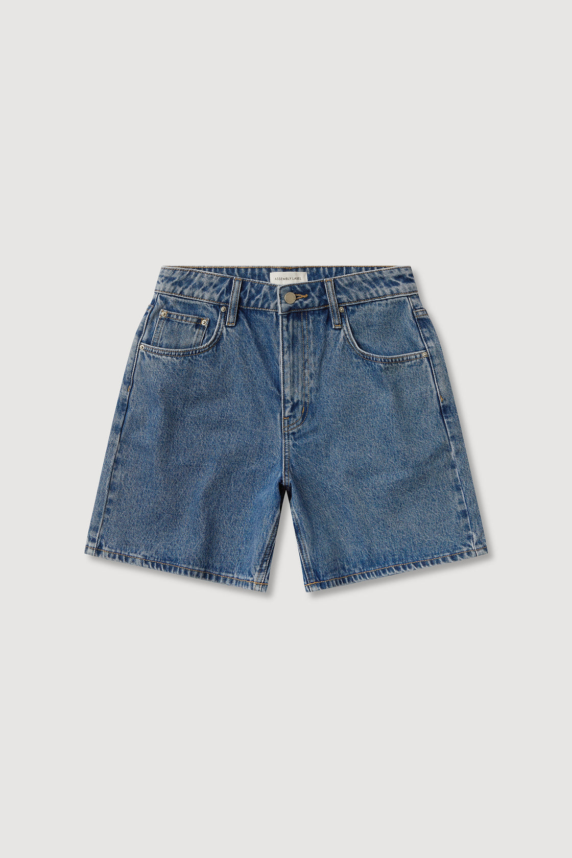 Mid Rise Vintage Denim Short - Dark Stone