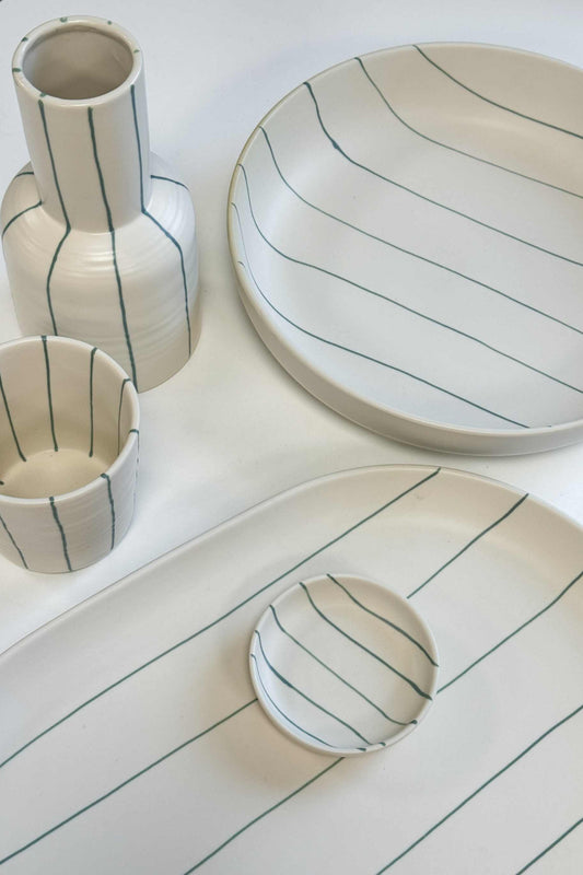 Salad Bowl - Green Stripe