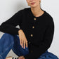 Imprint Black Soft Knit Crewneck Cardigan