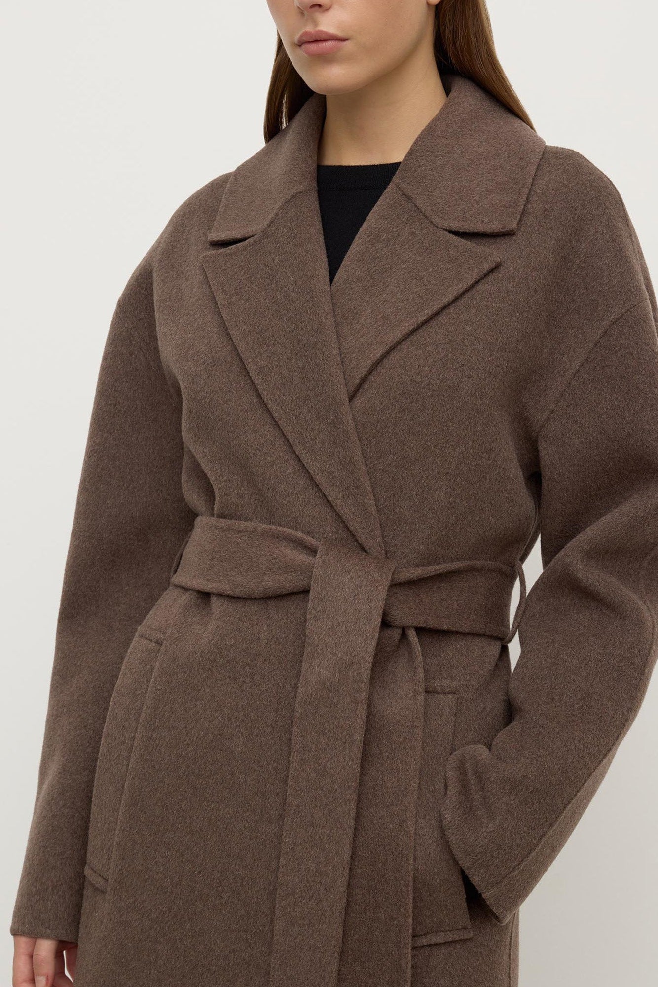 Ivy Wool Coat Cocoa Marle