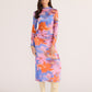 Sommer Ruched Mesh Midi Dress