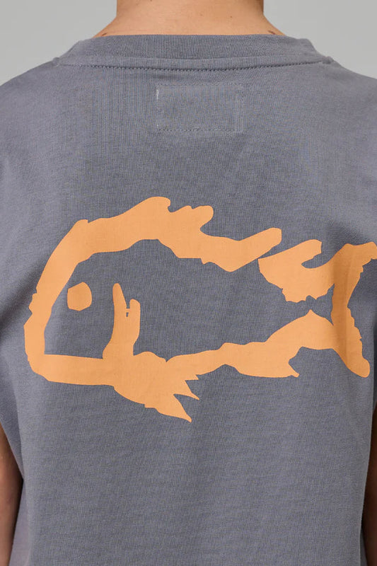 Mini J.A.F Tee - Charcoal