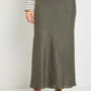 Bliss Linen Midi Skirt - Khaki