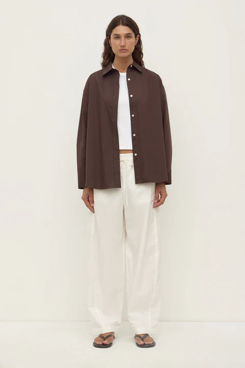 Marigold Poplin Long Sleeve Shirt - Ganache