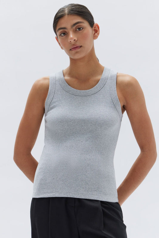 Miana Rib Tank - Grey Marle