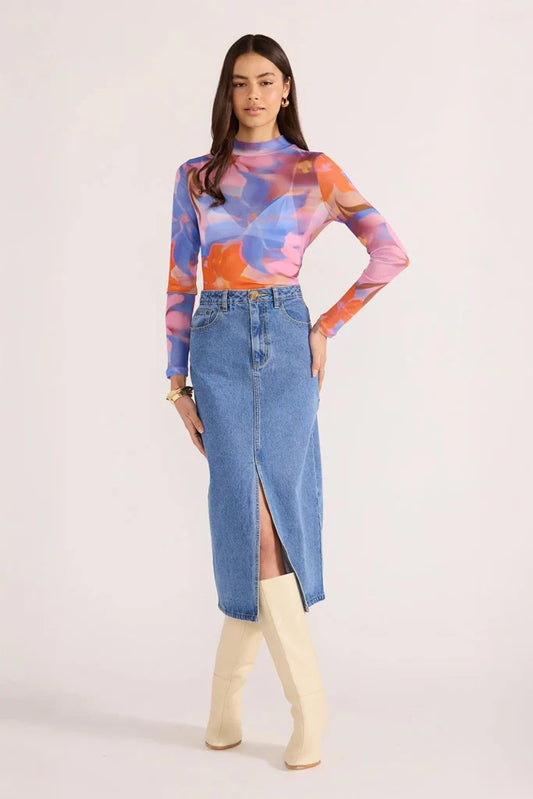 Sommer Mesh Skivvy Top