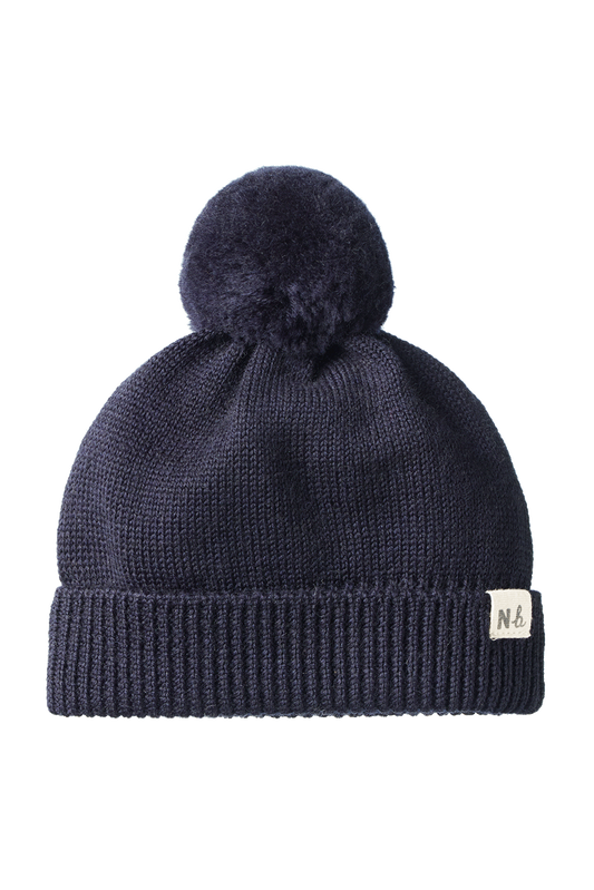 Alpine Pom Pom Beanie - Navy