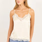 Nocturne Champagne Satin Lace Trim Cami