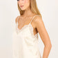 Nocturne Champagne Satin Lace Trim Cami