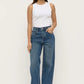 Oversized High Rise Jean - Dark Indigo Fade