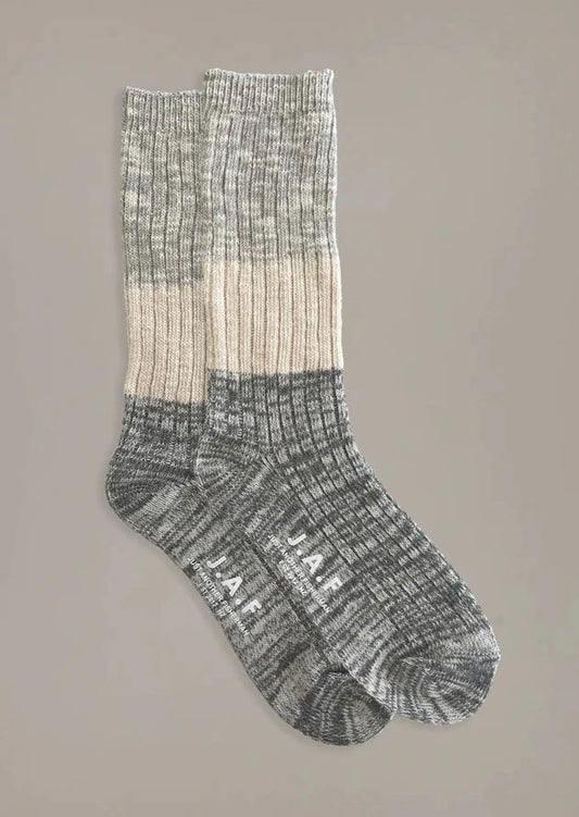 Port Socks - Grey/Beige