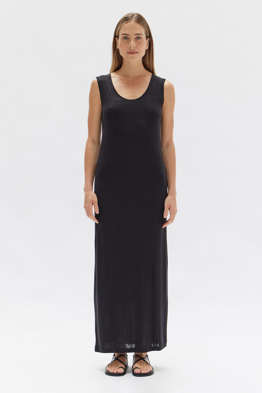 Penelope Jersey Midi Dress - Black
