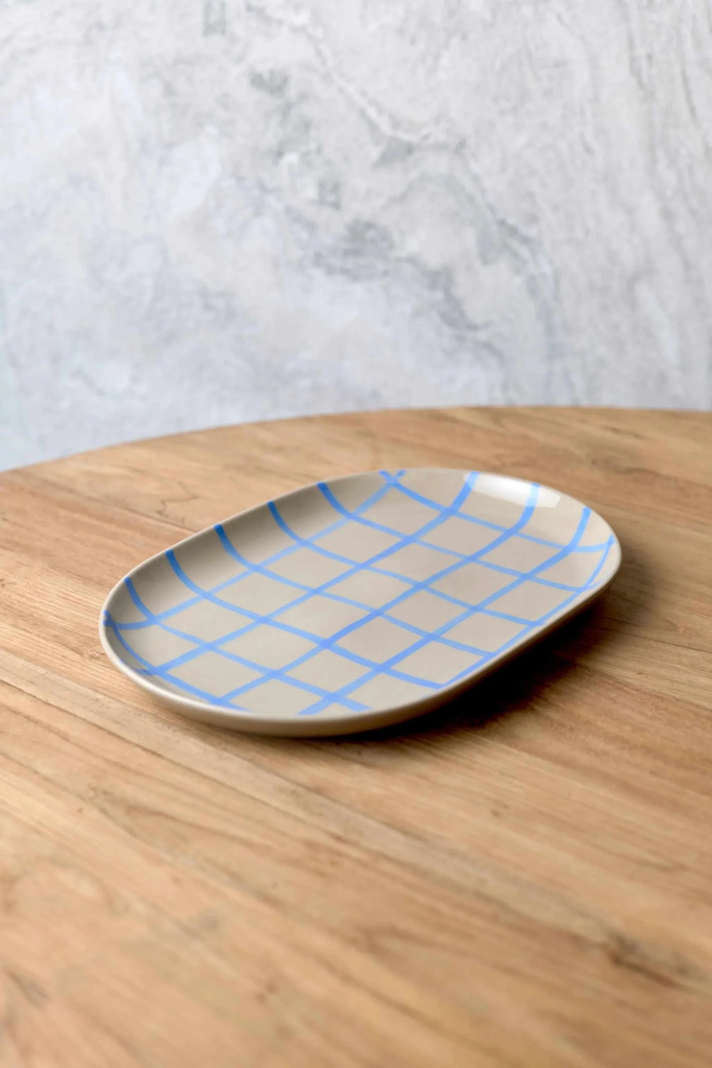 Oval Tray 38 X 26.5 Stone