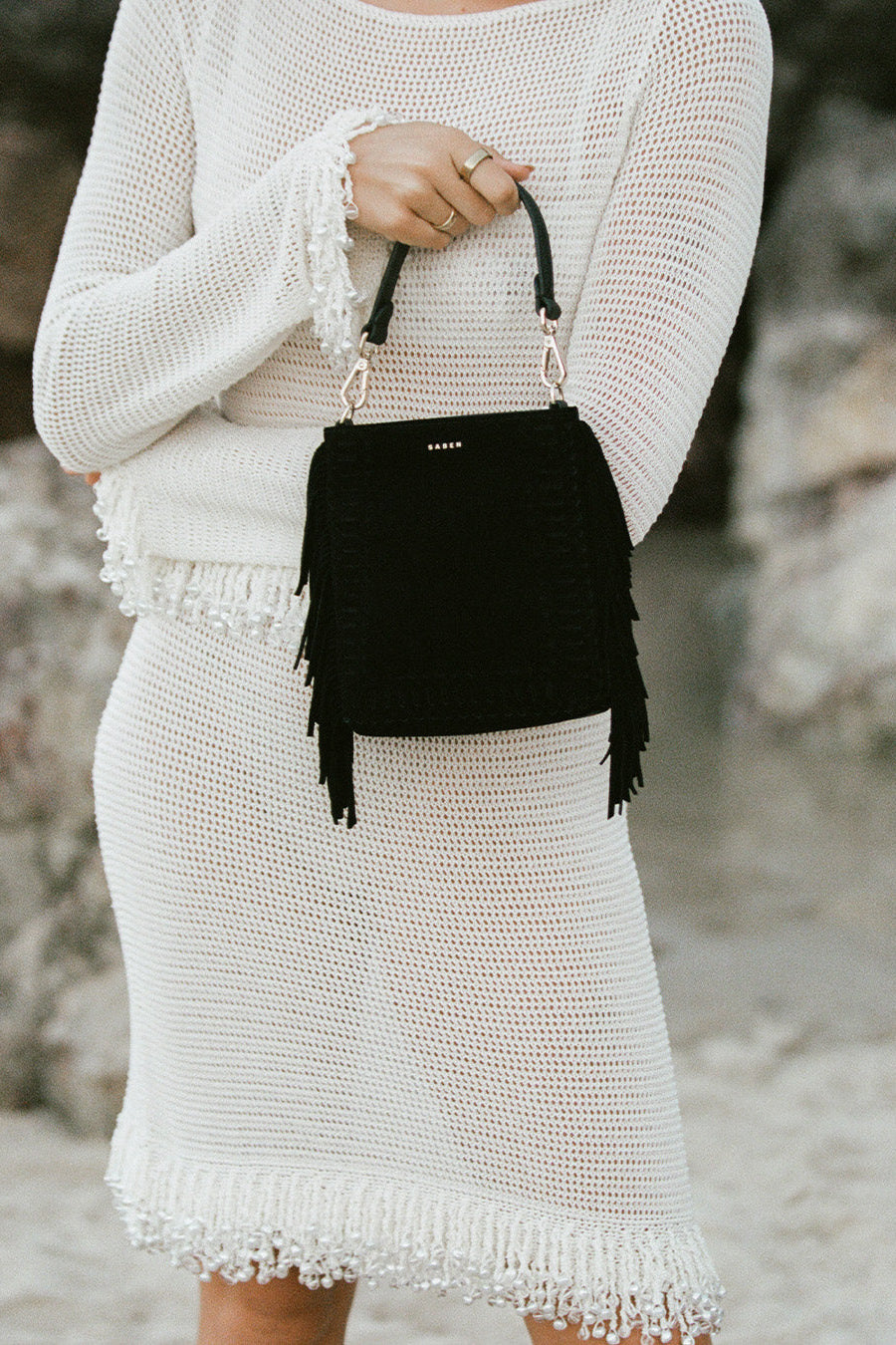 Coco Mini Bag Suade  Fringe