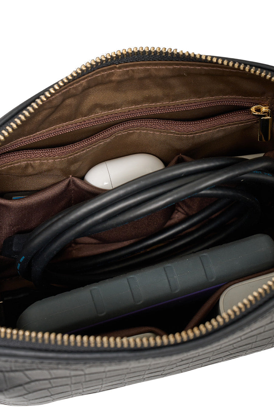 Tate Tech Pouch Black Croc