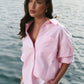Signature Pink Oxford Oversized Boyfriend Shirt