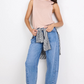 Salute Blush Relaxed Sleeveless Knit Top