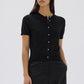 Semra Short Sleeve Cardi - Black