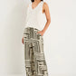 Conduct Khaki Maze Print Pull on Pant