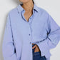 Signature Blue Oxford Oversized Shirt