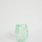 Stemless Green Aqua Wine Glass