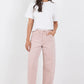 Idolise Pale Pink Stretch Soft Barrel Jean