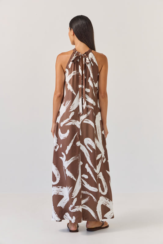 Halter Dress - Painterly