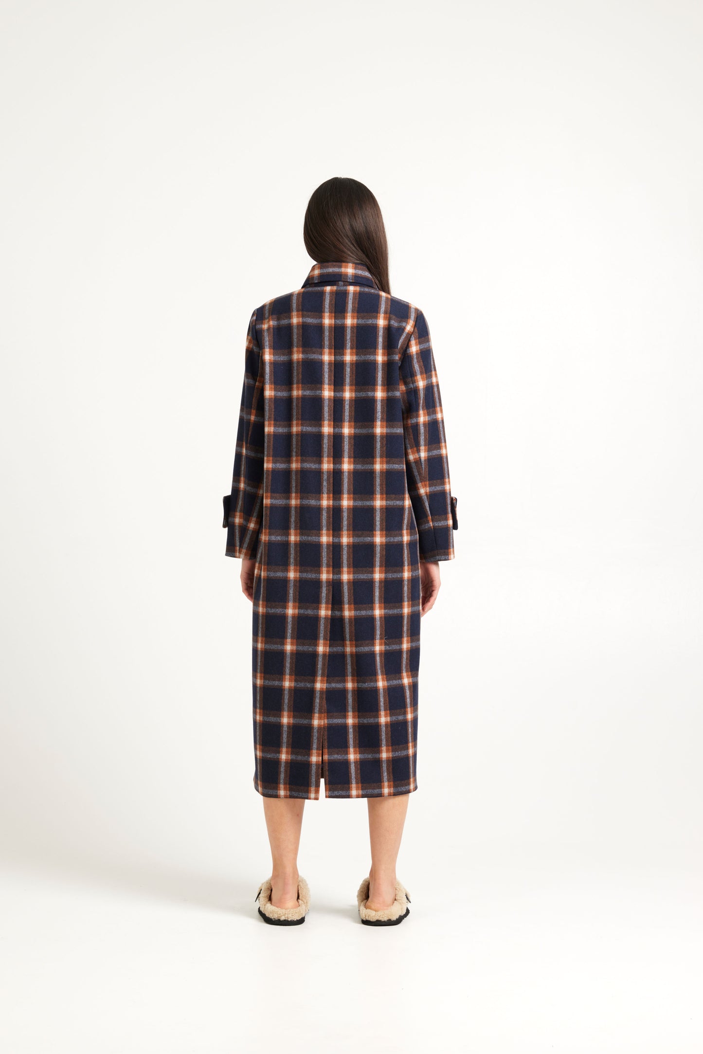 Kamali Coat - Navy Check