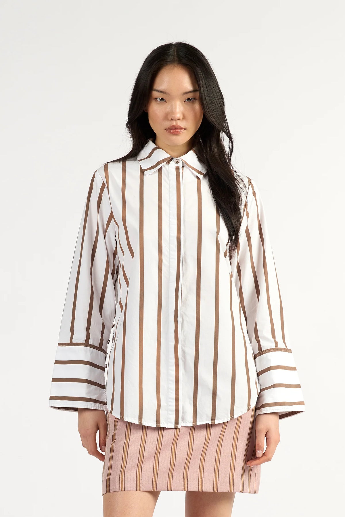 MARK SHIRT – CHOCOLATE STRIPE