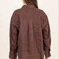 Uplifted Dark Chocolate Linen Oversized Shirt