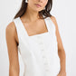Viaduct Ivory Ramie Sleeveless Vest Top