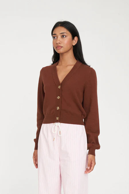 Bibi Knit Cardigan - Chestnut