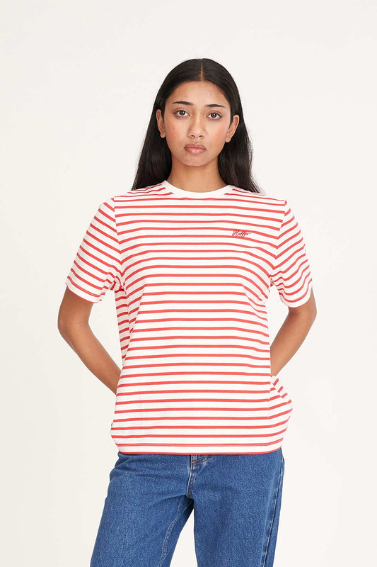 Oui Oui Classic Tee - Chalk/Red
