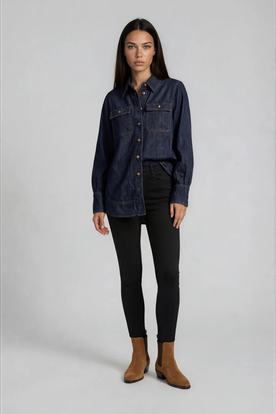 Crest Top - Dark Denim