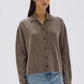 Wool Cashmere Knit Cardi - Sable