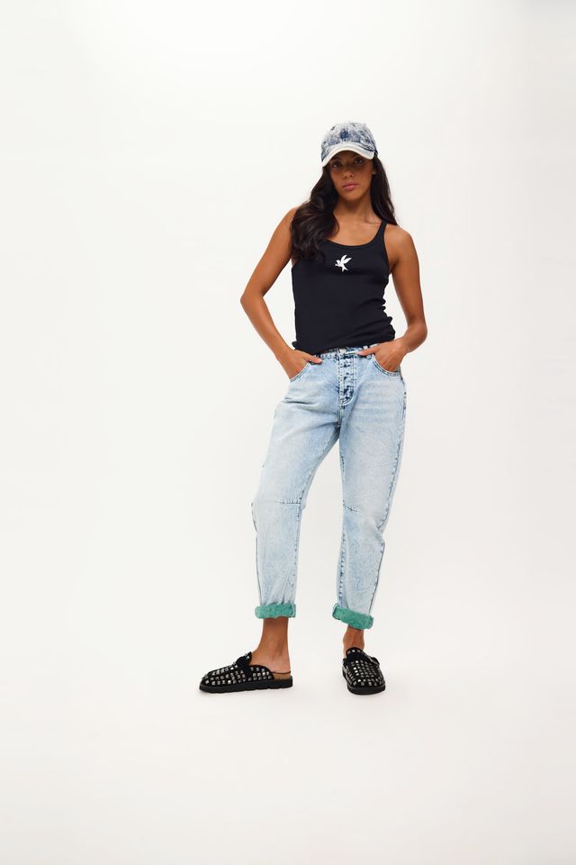Saints Low Waist Boyfriend Jeans