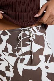 Tie Waist Maxi Skirt - Choc