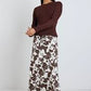 Tie Waist Maxi Skirt - Choc