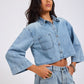 Gracie Cropped Denim Shirt