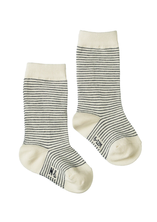 Organic Cotton Socks - Navy Stripe