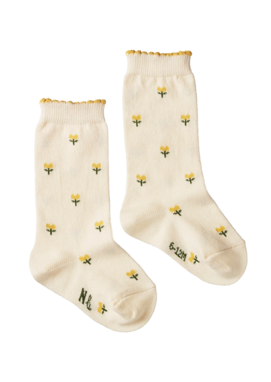 Organic Cotton Socks - Tulips