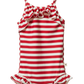 Frill Swimsuit - Red Sea Stripe