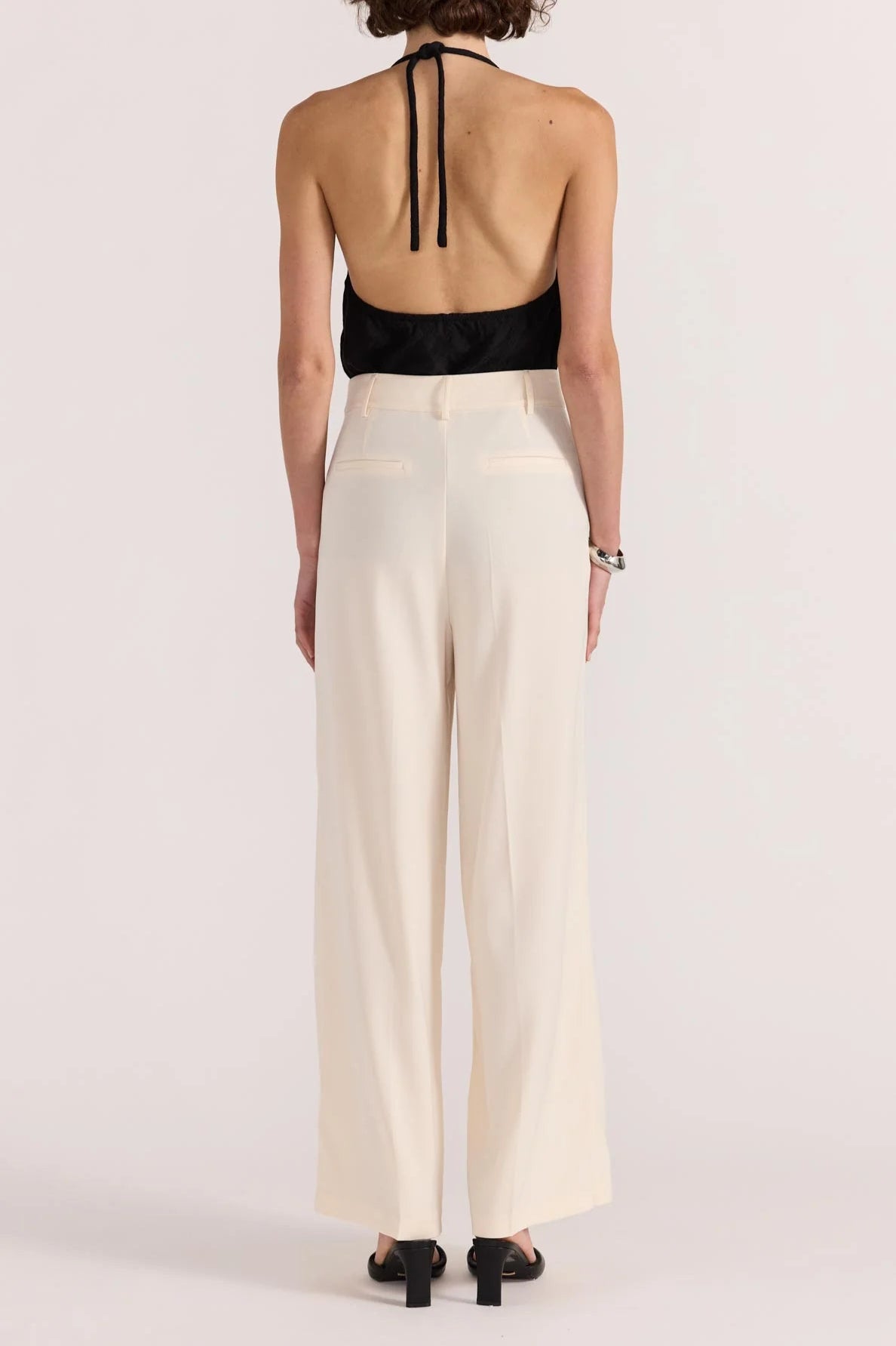 Sabine Wide Leg Pant - Cream