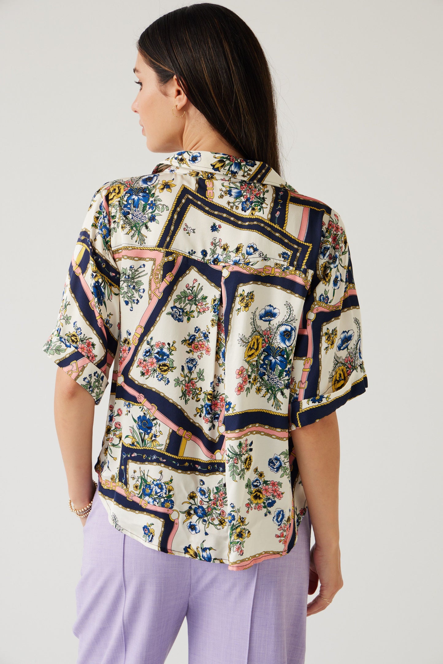 Volley Top - Scarf Print