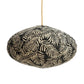 Lantern Cotton-Oval-Large-Palm Charcoal