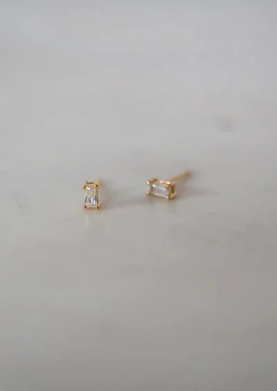 You Rock Rectangle Studs - Gold