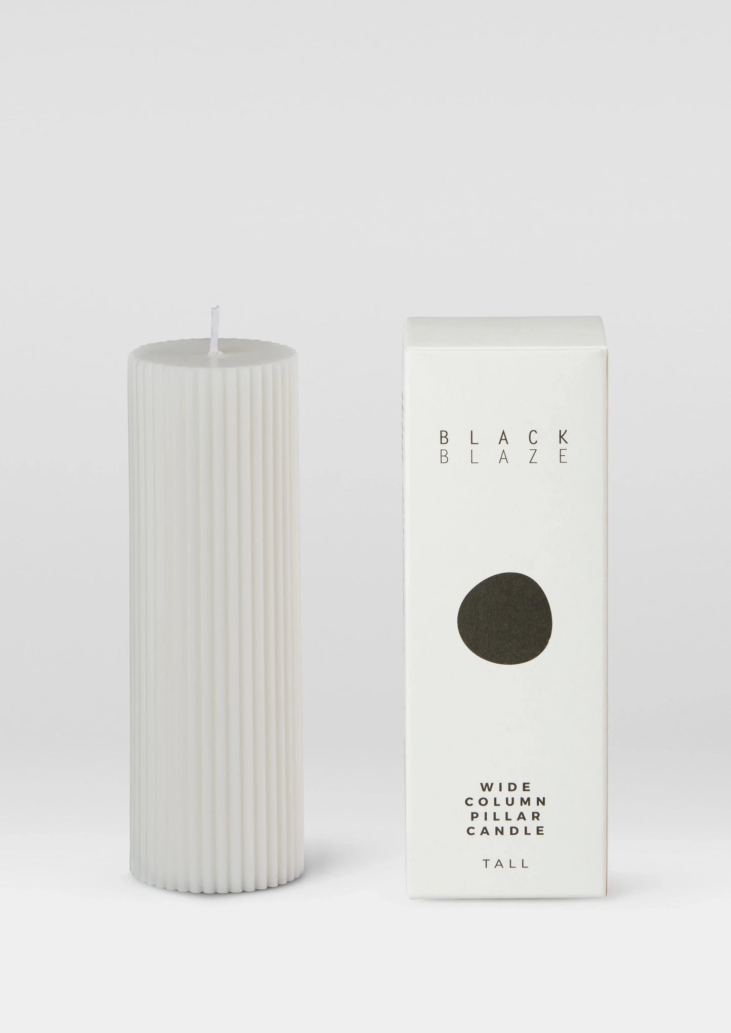 Wide Column Pillar Candle Cream White